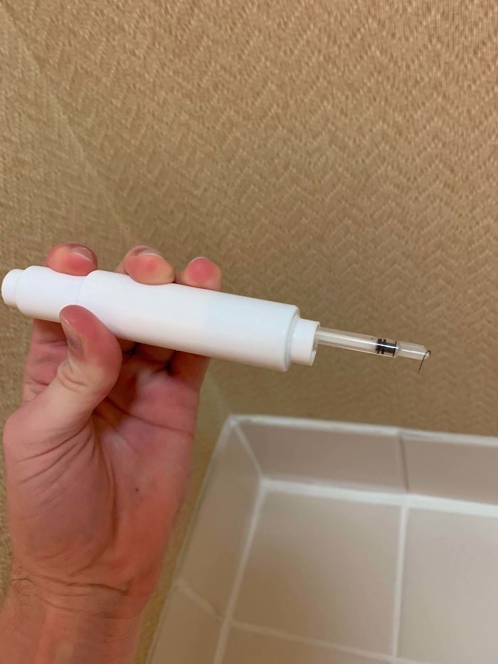 This Hypodermic Needle Found In The Toilet Paper Holder At My Hotel