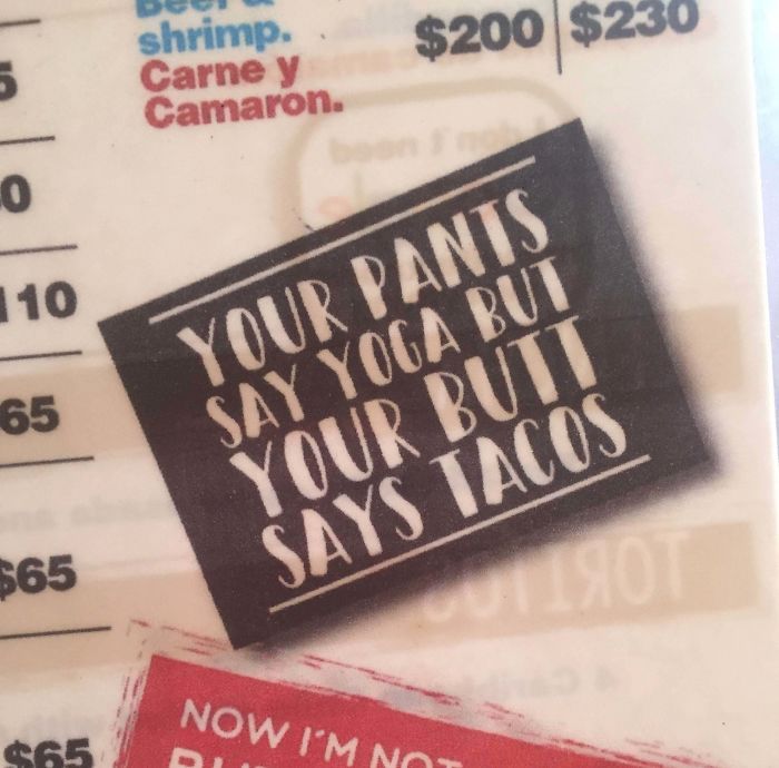 This Mexican Restaurant's Menu