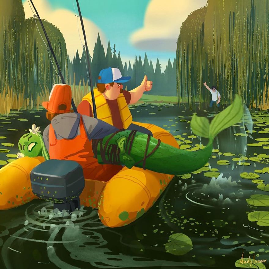 This Artist Illustrated A Story About A Green Mermaid That Hits People In The Feels This Artist Illustrated A Story About A Green Mermaid That Hits People In The Feels