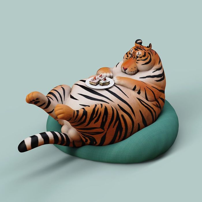 The Lovely Lazy Animals Of A Chinese Artist