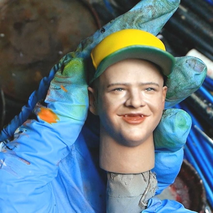 Making A Dustin(Stranger Things) Head Sculpture Timelapse