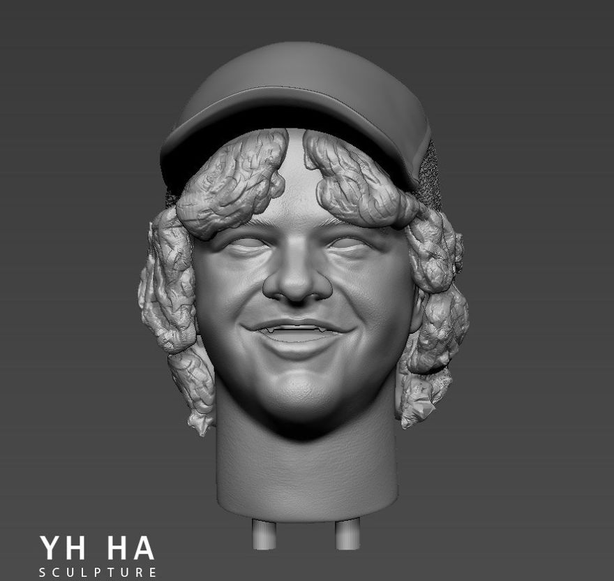 Making A Dustin(Stranger Things) Head Sculpture Timelapse