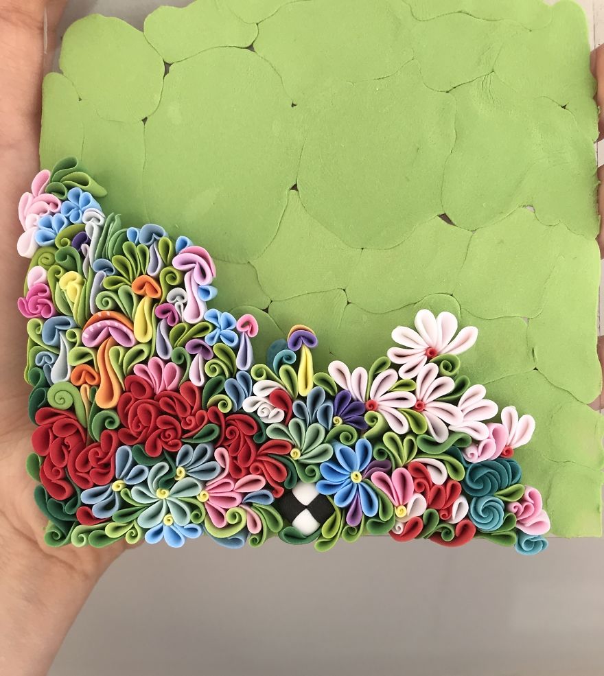 I Create Unique Polymer Clay Panels