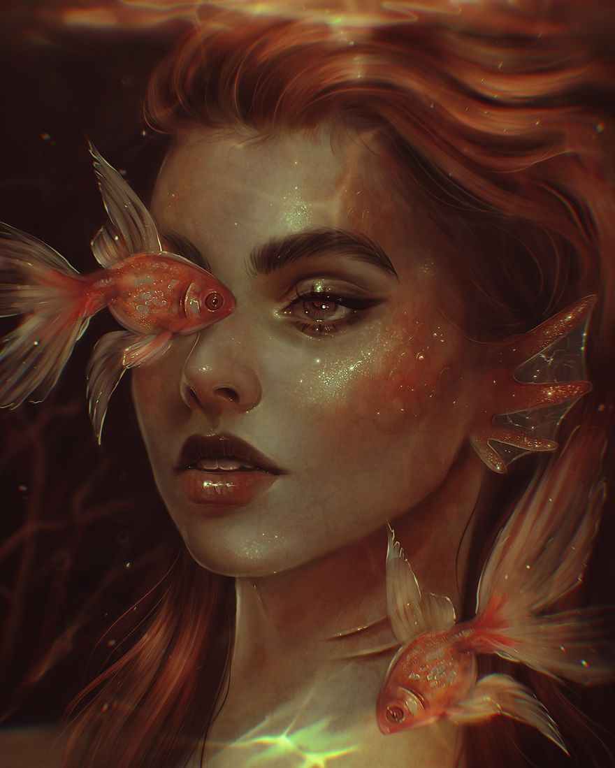 This Artist Is Creating Realistic Mermaid Portraits That Are Just Magical