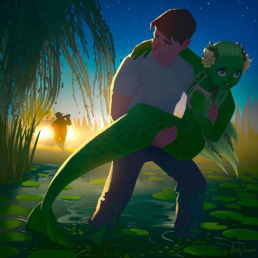 This Artist Illustrated A Story About A Green Mermaid That Hits People In The Feels This Artist Illustrated A Story About A Green Mermaid That Hits People In The Feels