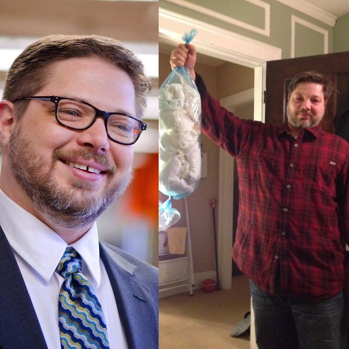 You’re Damn Right You Don’t Wear A Suit When You Empty The Diaper Genie. I Live In Eternal Fear Of Those Bags Ripping Open Mid-Haul