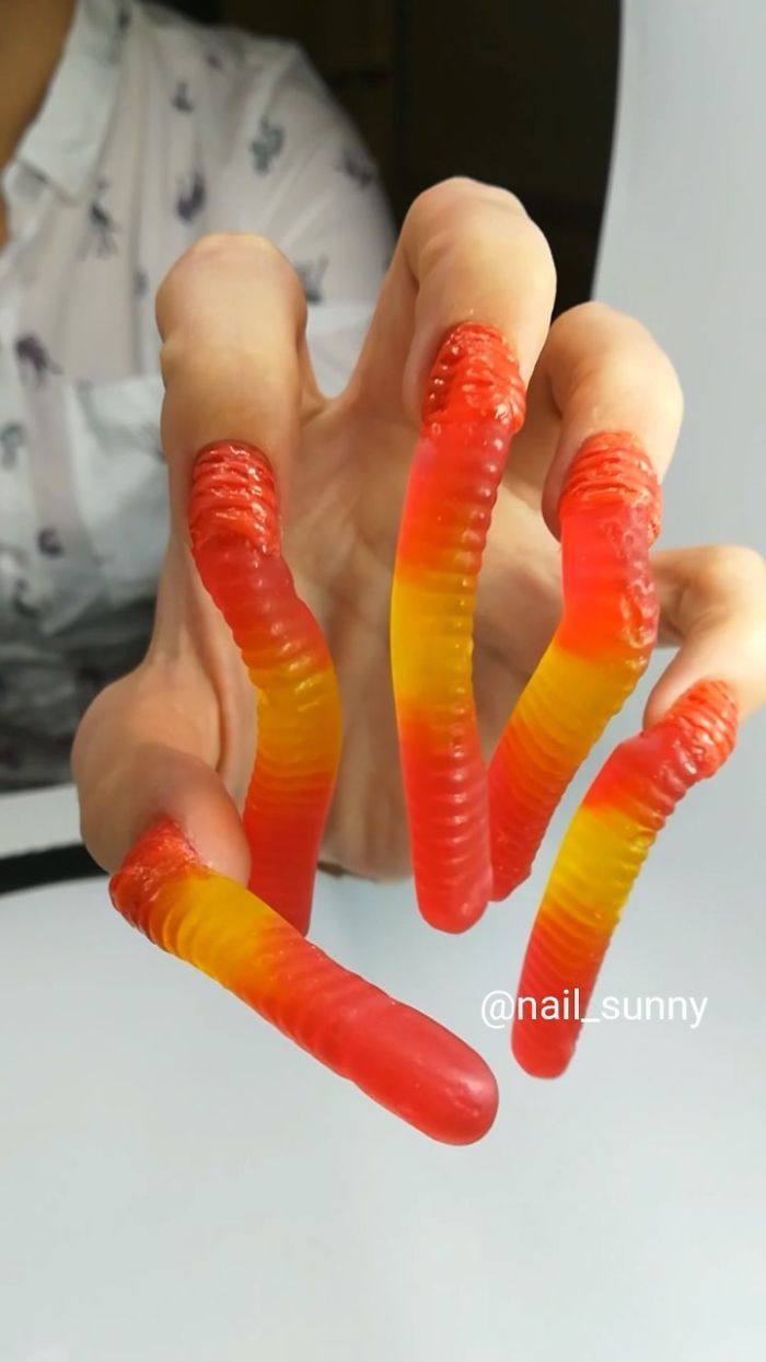 Gummy Worm Nails