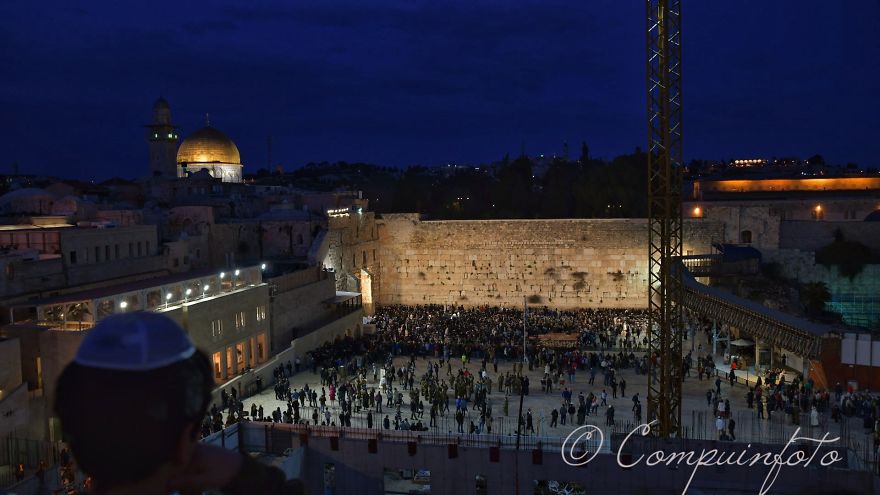 The Temple Square At Night In Jerusalem
