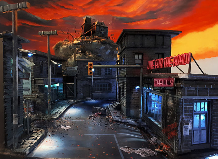 My 45 Pics Of A Miniature City From 'Salem's Lot' I Built As A Tribute To Stephen King