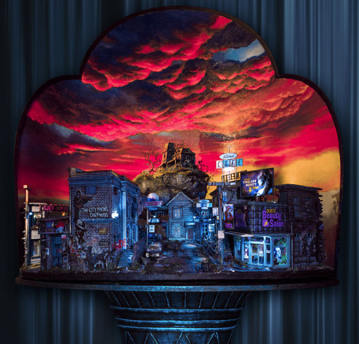 My 45 Pics Of A Miniature City From 'Salem's Lot' I Built As A Tribute To Stephen King