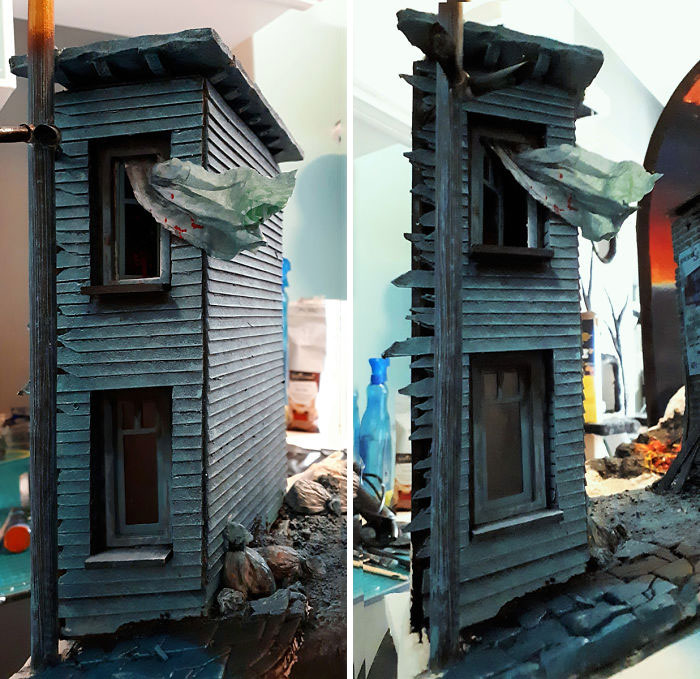 My 45 Pics Of A Miniature City From 'Salem's Lot' I Built As A Tribute To Stephen King