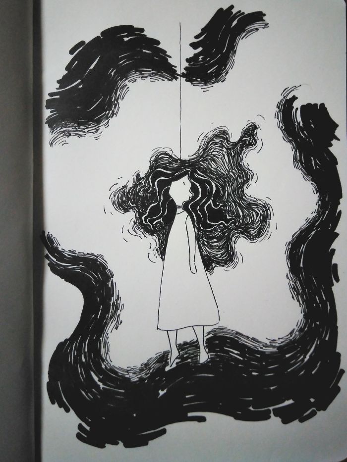 I Doodled This Character To Escape From My Anxiety Attacks