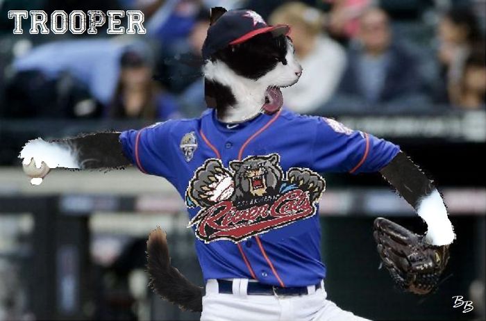 Trooper Pitches And Is Known For His "Hissy-Spit" Ball