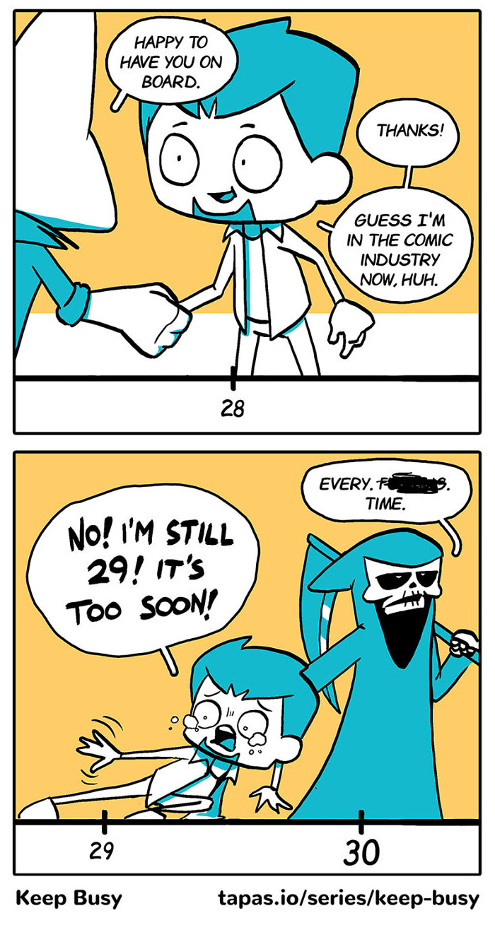 For My 30th Birthday, I Made 24 Comics About My Workaholic Lifestyle