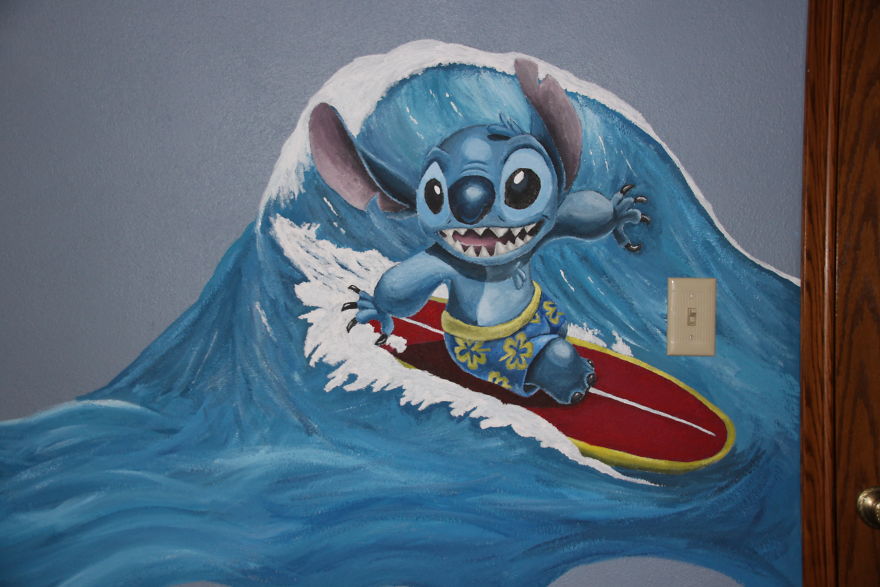 I'm A Stay-At-Home Dad And I Wanted To Make My Daughters' Room Special, So I Painted Murals In Their Room (19 Pics)