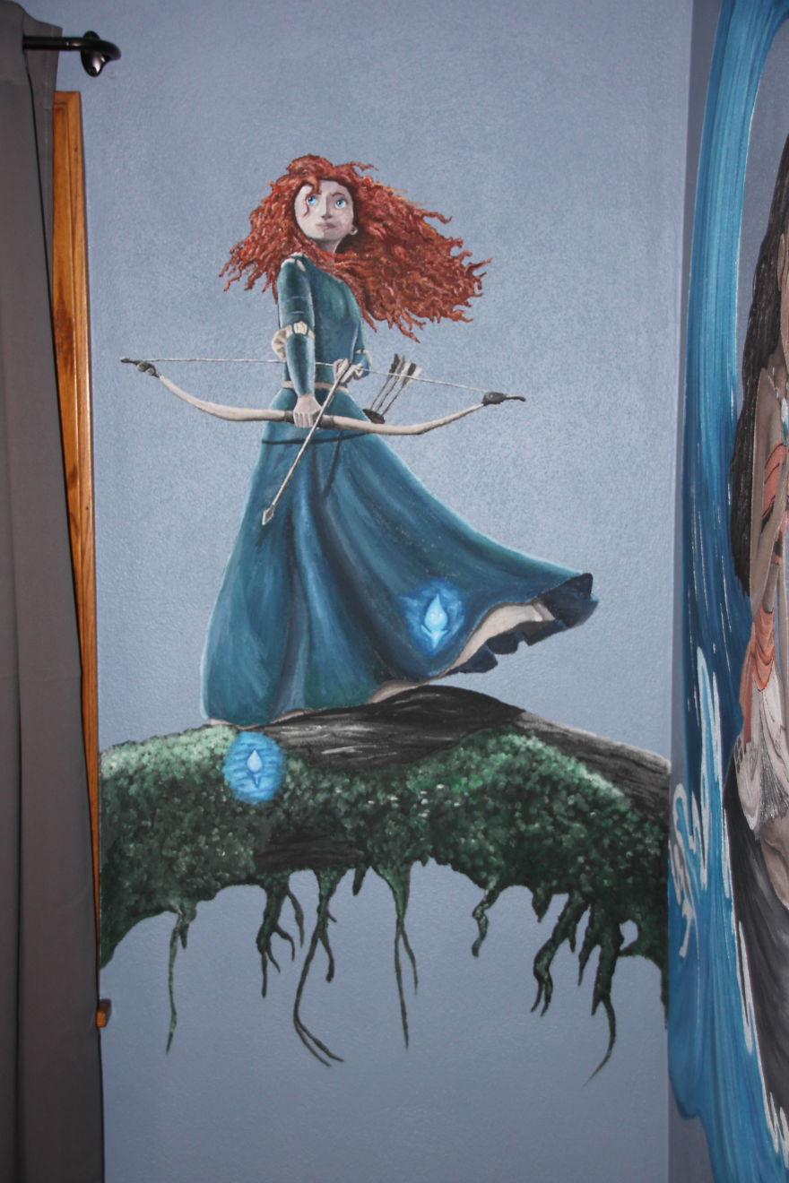 I'm A Stay-At-Home Dad And I Wanted To Make My Daughters' Room Special, So I Painted Murals In Their Room (19 Pics)