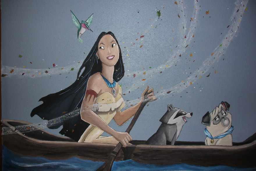 I'm A Stay-At-Home Dad And I Wanted To Make My Daughters' Room Special, So I Painted Murals In Their Room (19 Pics)