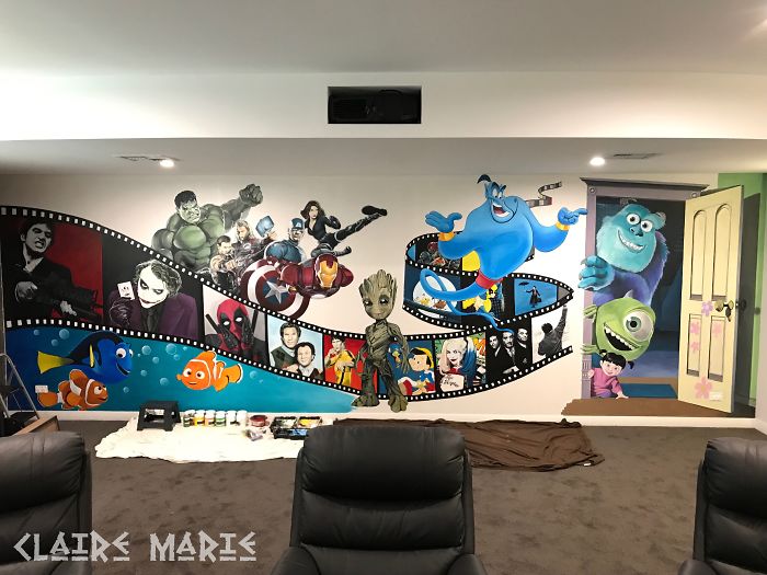 I Transformed A Plain Theater Room Into A Movie Lover's Dream In 26 Days I Transformed A Plain Theater Room Into A Movie Lover's Dream In 26 Days