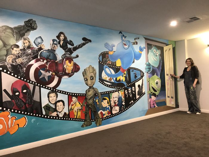 I Transformed A Plain Theater Room Into A Movie Lover's Dream In 26 Days I Transformed A Plain Theater Room Into A Movie Lover's Dream In 26 Days