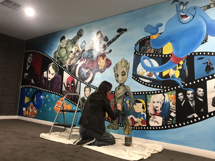 I Transformed A Plain Theater Room Into A Movie Lover's Dream In 26 Days I Transformed A Plain Theater Room Into A Movie Lover's Dream In 26 Days