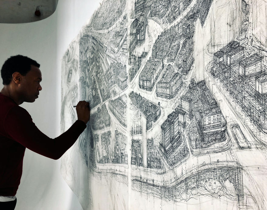 We Have Created A Huge Ink-Sketch Of The Entire City Of Inverness, Scotland We Have Created A Huge Ink-Sketch Of The Entire City Of Inverness, Scotland