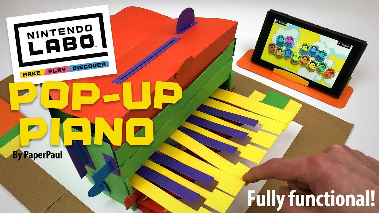 I’ve Made A Working Nintendo Labo Piano That Folds In Like A Pop-Up Book