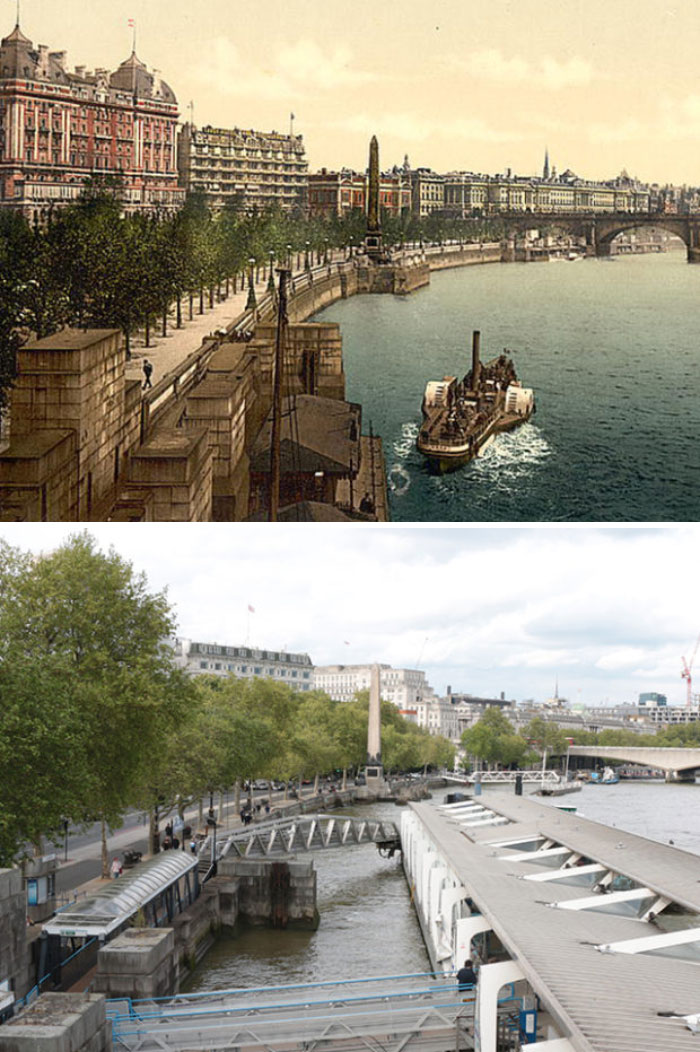 7 Side-By-Side Pics Of The Same Exact Locations In England Show What 125 Years Do To A City 7 Side-By-Side Pics Of The Same Exact Locations In England Show What 125 Years Do To A City