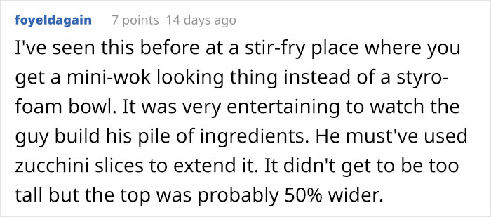 Guy Exploits Wendy's All-you-can-eat Buffet By Making A Foot-Tall Cucumber Bowl, Gets Rewarded By A Manager