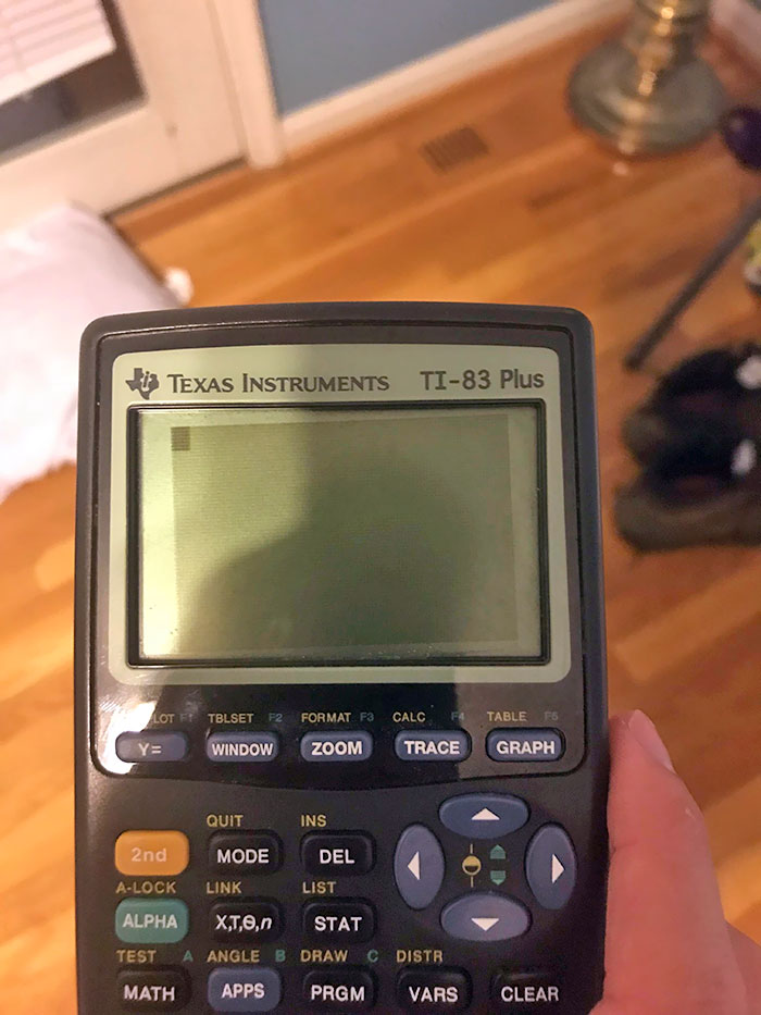 The Screen On My Calculator Is Slightly Tilted