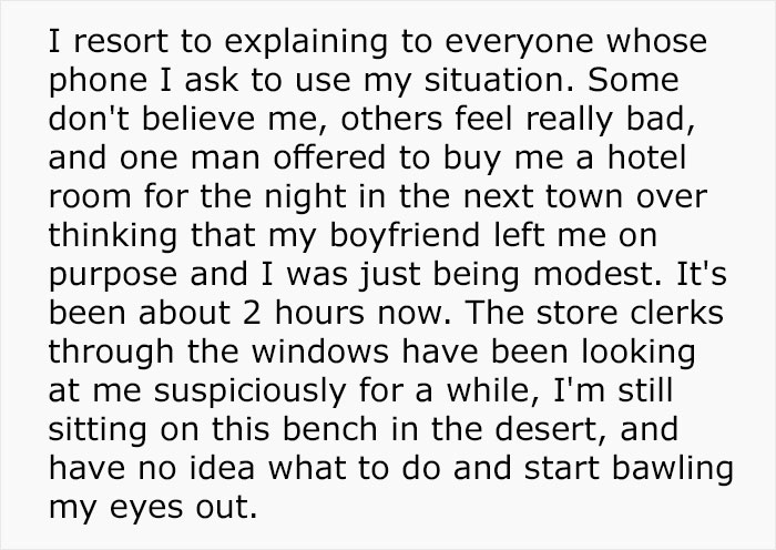 Boyfriend Leaves His GF In A Gas Station By Accident, She Keeps Asking People To Use Their Phones Until Cops Show Up Boyfriend Leaves His GF In A Gas Station By Accident, She Keeps Asking People To Use Their Phones Until Cops Show Up