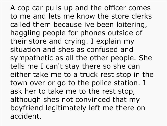 Boyfriend Leaves His GF In A Gas Station By Accident, She Keeps Asking People To Use Their Phones Until Cops Show Up Boyfriend Leaves His GF In A Gas Station By Accident, She Keeps Asking People To Use Their Phones Until Cops Show Up