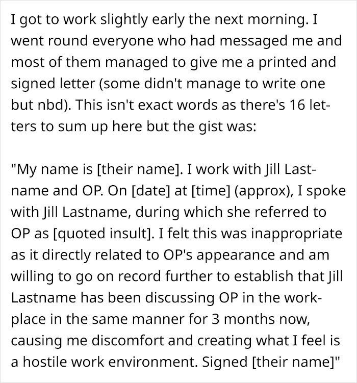 Woman Gets Revenge On A Co-Worker That Bullied Her For Months For Having Breast Implants