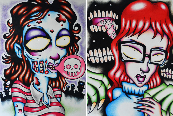 The Cult Of Pizza: My Drawing Series Of Pizza Delivery Drivers Who Battle Supernatural Creatures (10 Pics)