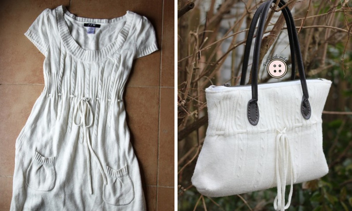 I Upcycled An Old Sweater Into A Gorgeous Handbag