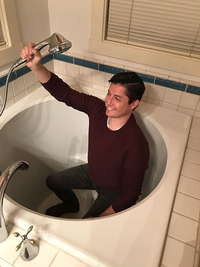 This Slip And Die Bathtub At A Vacation Rental House...