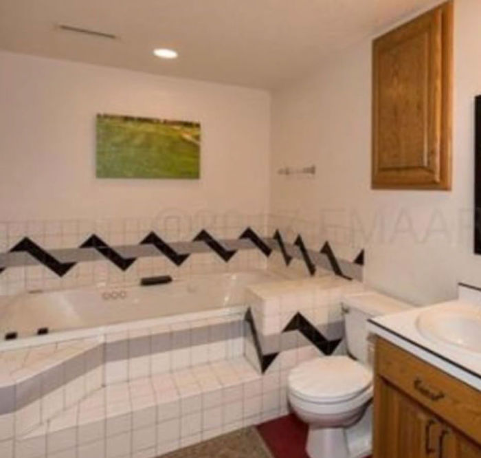 Ekg Tile Pattern?!? I Can’t Even Get My Installer To Do Penny Round Stripes Without Complaining!