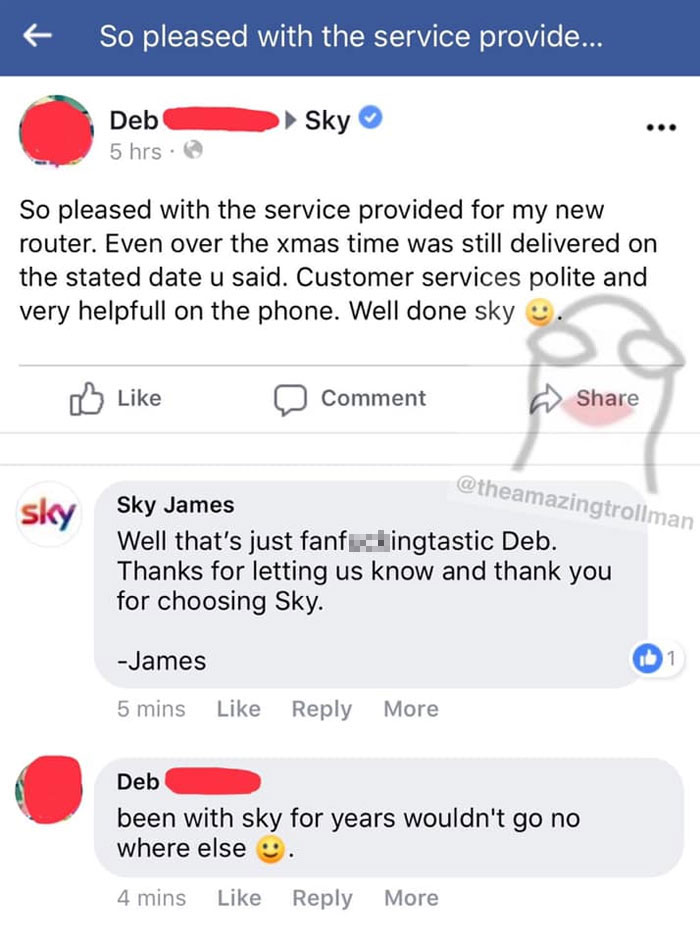 Funny Facebook message 