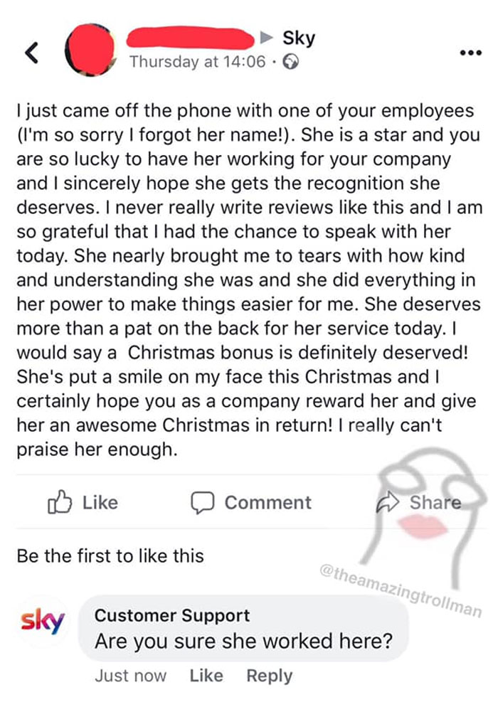 Funny Facebook message 