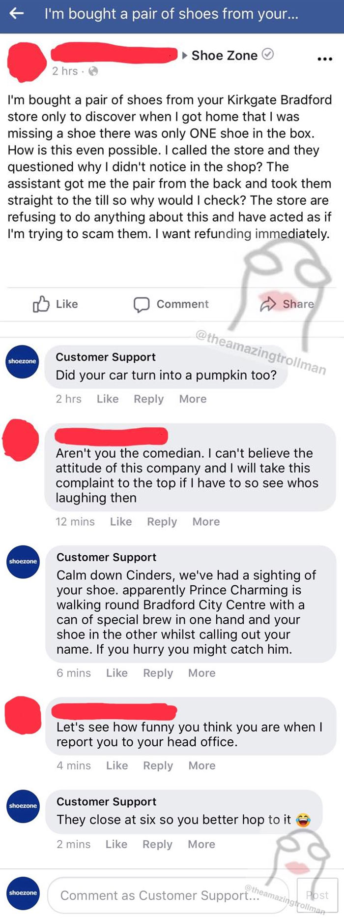 Funny Facebook message 