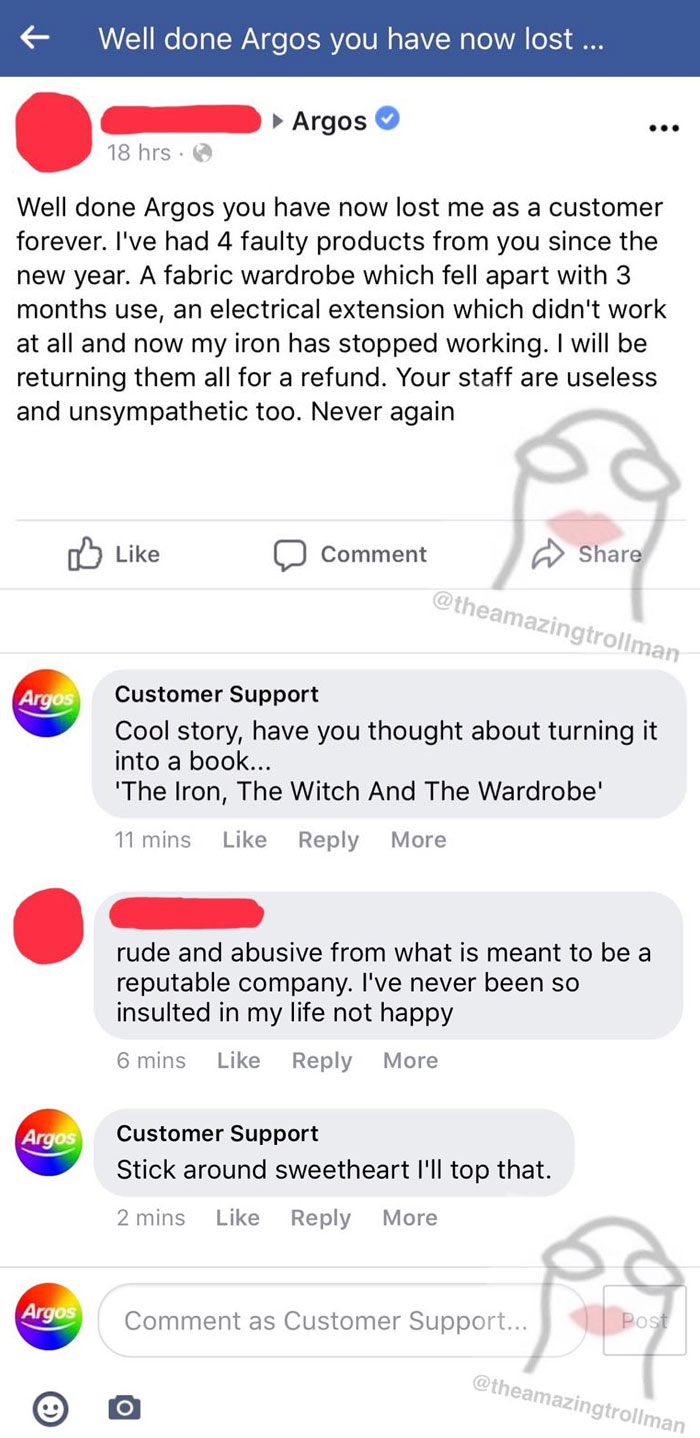 Funny Facebook message 