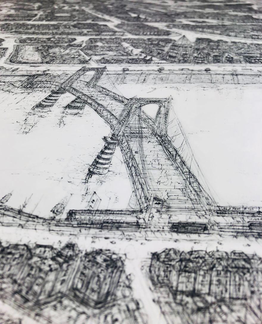 We Have Created A Huge Ink-Sketch Of The Entire City Of Inverness, Scotland We Have Created A Huge Ink-Sketch Of The Entire City Of Inverness, Scotland