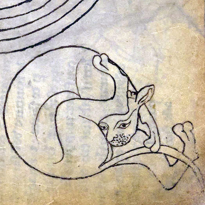 Funny-Medieval-Cats-Licking-Paintings