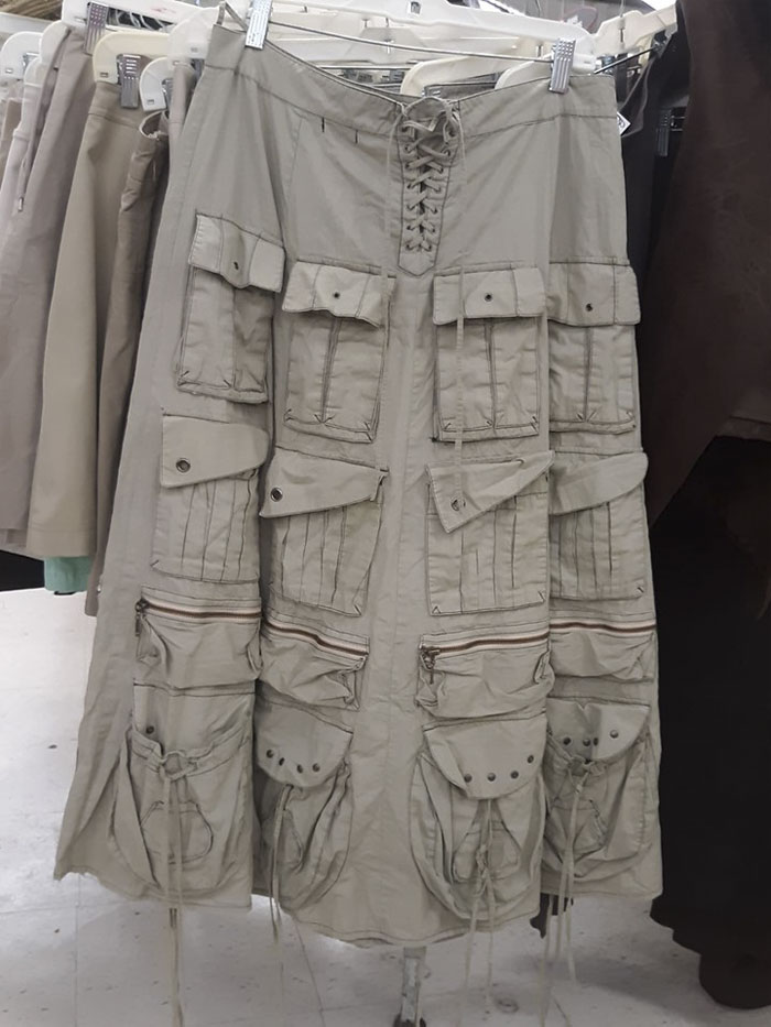 "When 16 Pockets On The Front Of Your Skirt Isn't Enough, You Don't Worry Because There Are 16 More On The Back! So Heavy!"