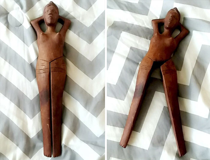 Apparently My Husband Inherited This Atrocity From His Late Grandfather. A Nut Cracker. It Is Not On Display