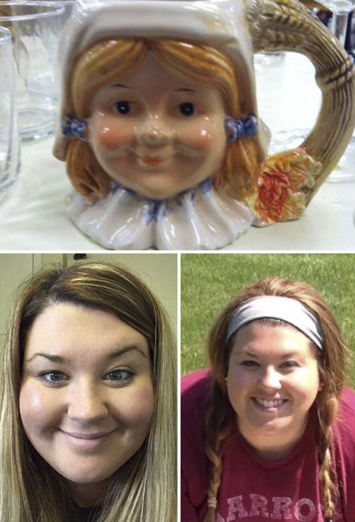 Found My Own Face On A Mug One Time At A Goodwill. I Don’t Know That The Pictures Quite Capture The Resemblance But I Do Know I’ve Kicked Myself For Years For Not Taking My Little Twin Home With Me