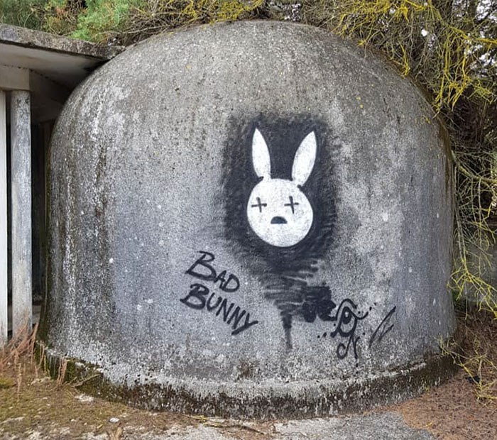 Portuguese Graffiti Artist Turns A Concrete Block Into An Abandoned Bus Portuguese Graffiti Artist Turns A Concrete Block Into An Abandoned Bus