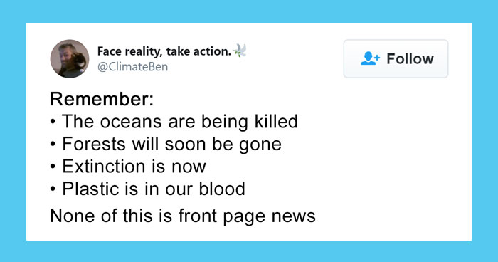Guy Lists 8 Global Problems You Don’t See In Front Pages And It Goes Viral