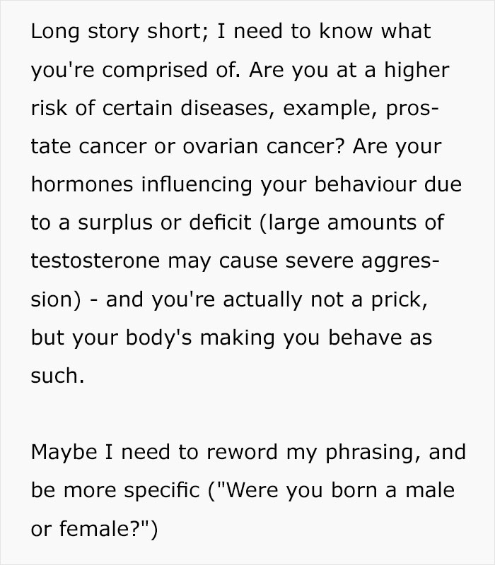 Tired Of Patients Not Wanting To Reveal Their Biological Sex This Person Went On A Rant To Explain Why It Can End Tragically Tired Of Patients Not Wanting To Reveal Their Biological Sex This Person Went On A Rant To Explain Why It Can End Tragically