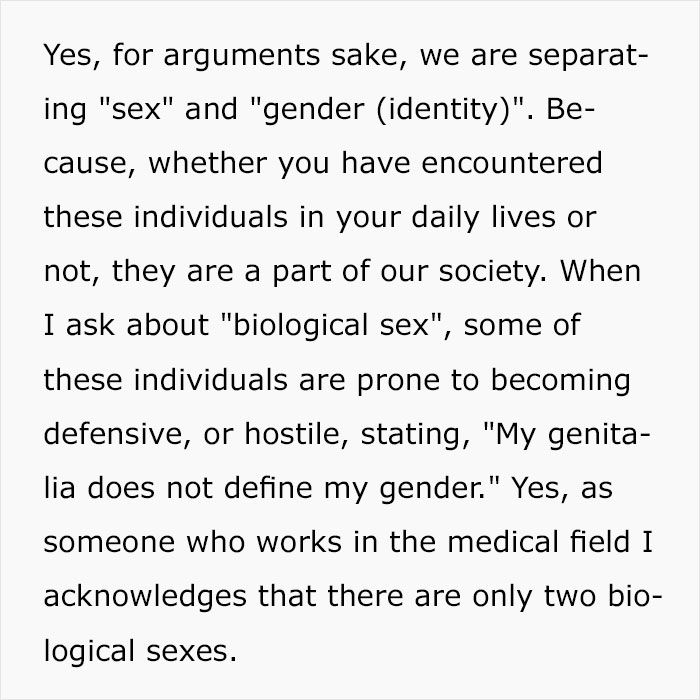 Tired Of Patients Not Wanting To Reveal Their Biological Sex This Person Went On A Rant To Explain Why It Can End Tragically Tired Of Patients Not Wanting To Reveal Their Biological Sex This Person Went On A Rant To Explain Why It Can End Tragically