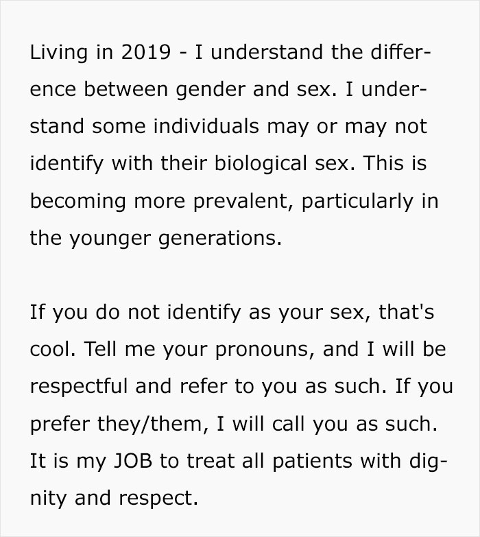 Tired Of Patients Not Wanting To Reveal Their Biological Sex This Person Went On A Rant To Explain Why It Can End Tragically Tired Of Patients Not Wanting To Reveal Their Biological Sex This Person Went On A Rant To Explain Why It Can End Tragically
